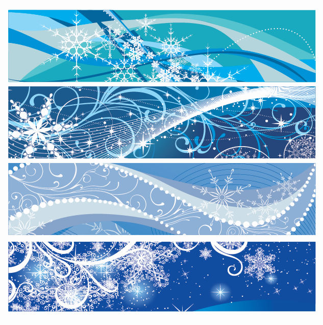 free vector Vector Christmas Banners